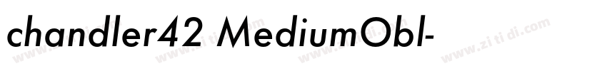 chandler42 MediumObl字体转换